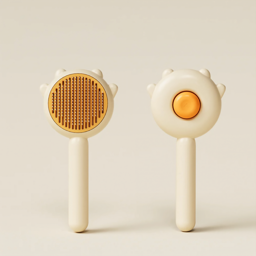 Self-Cleaning Pet Grooming Brush – Removes Hair in One Click